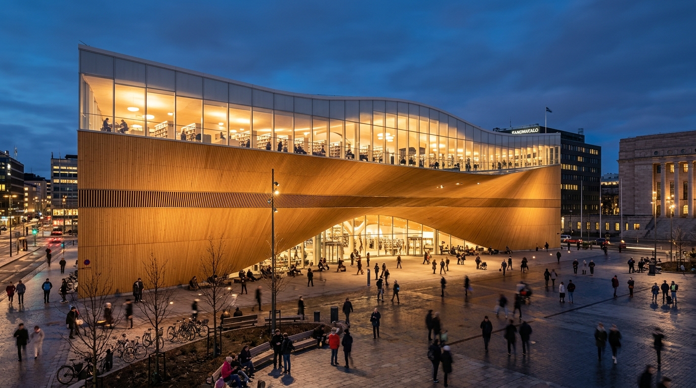 Oodi Helsinki Central Library design by ALA Architects