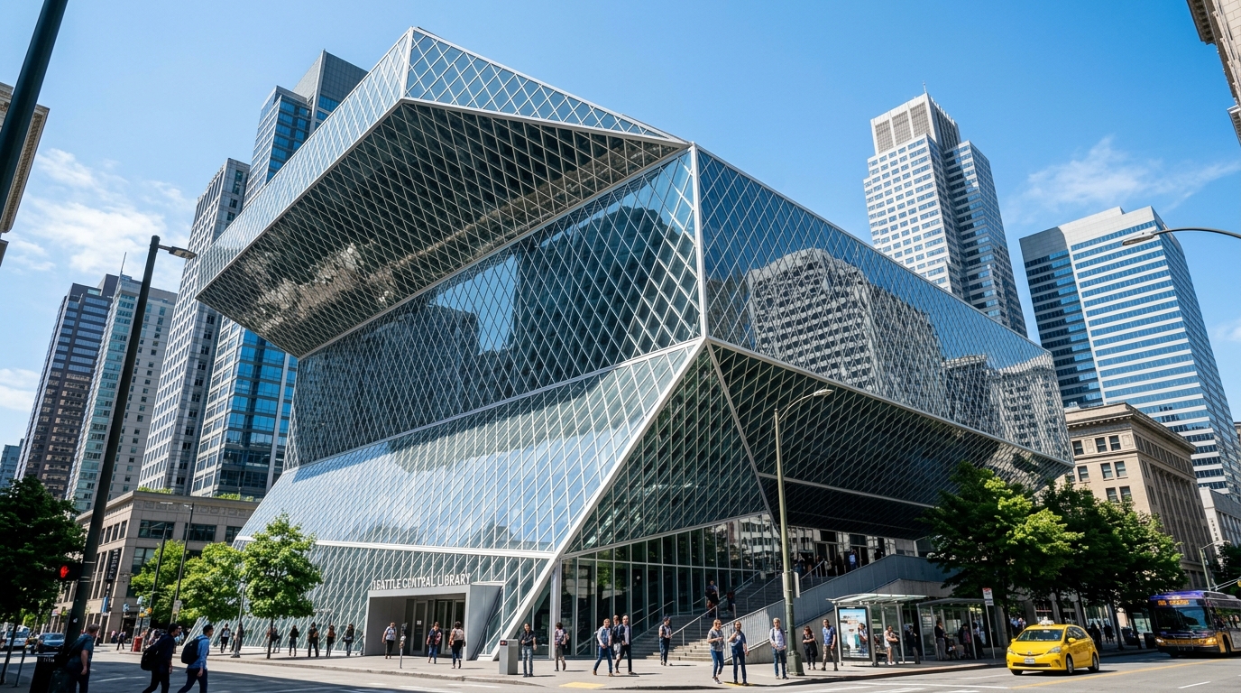 Seattle Central Library design by OMA and LMN