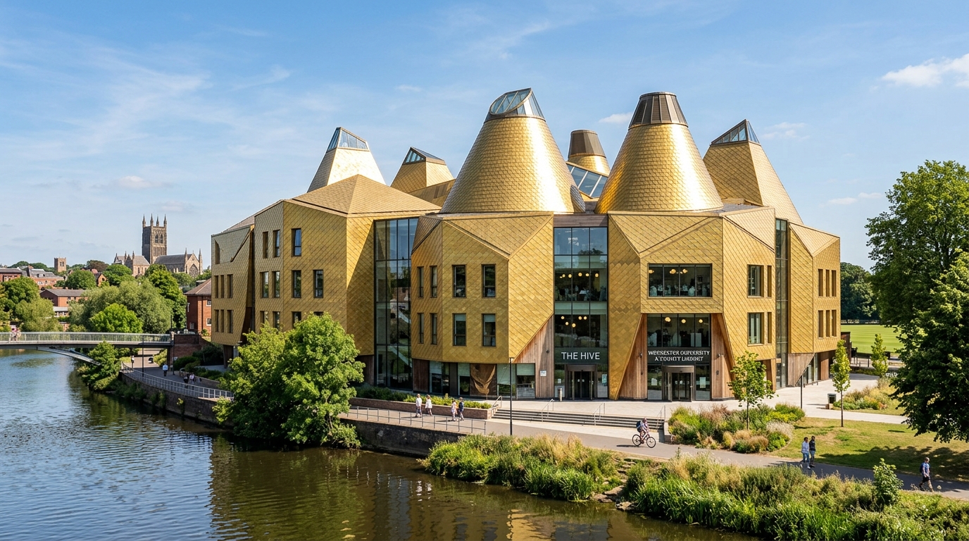 The Hive in Worcester design by Feilden Clegg Bradley Studios