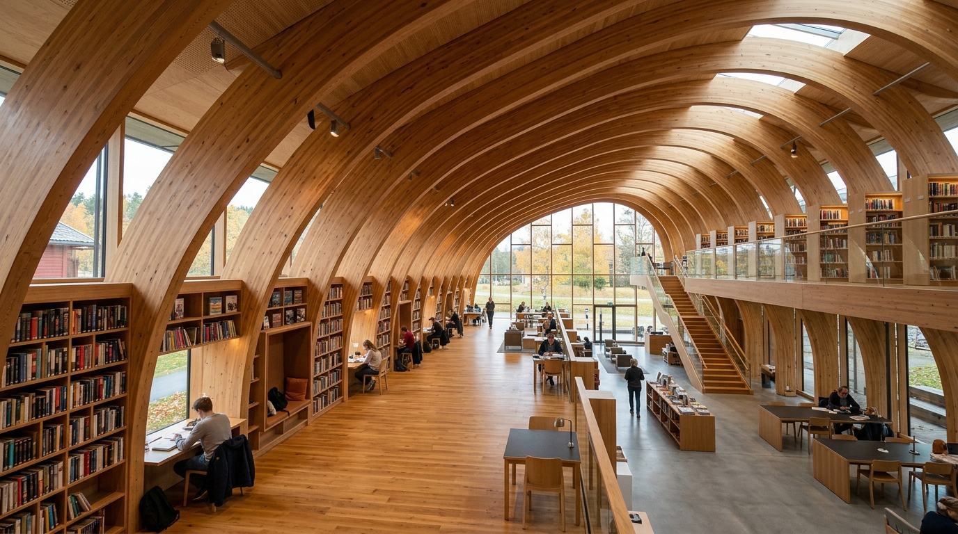 Vennesla Library and Culture House design by Helen and Hard